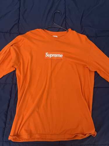 Supreme Supreme orange box logo long sleeve tee - image 1