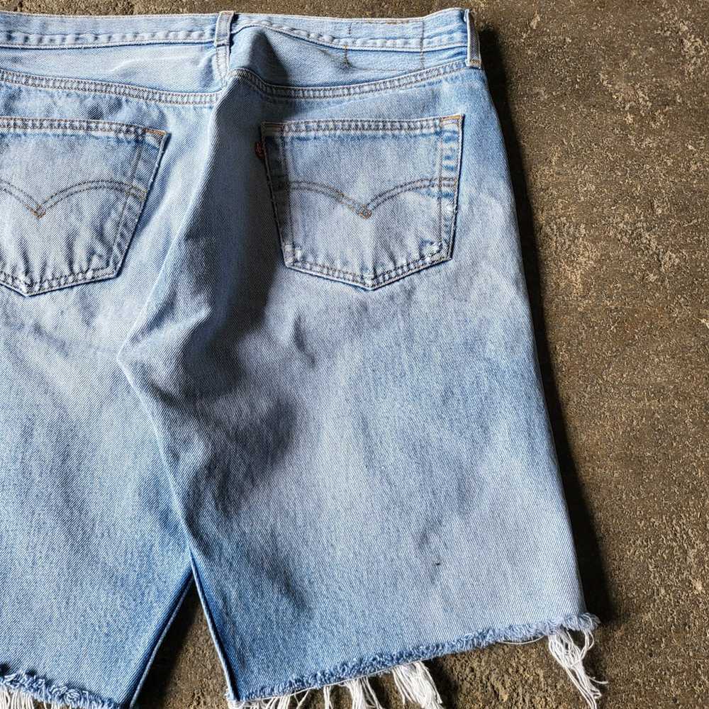 Vintage Levi's 501 Cut Off Shorts Size 34 Blue Jo… - image 6