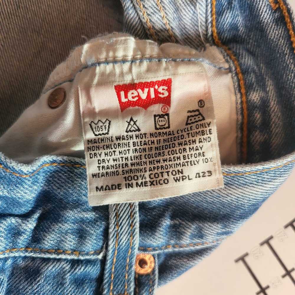 Vintage Levi's 501 Cut Off Shorts Size 34 Blue Jo… - image 8