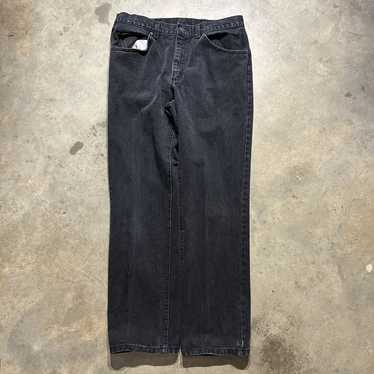Vintage 90s Lee Black Straight Leg Jeans 34x32