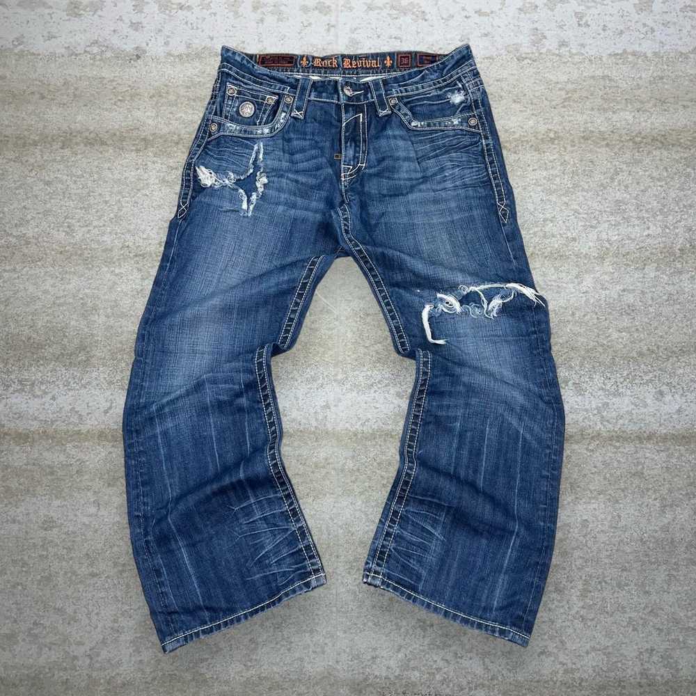 Vintage Rock Revival Jeans Flared Fit Bootcut Bel… - image 2