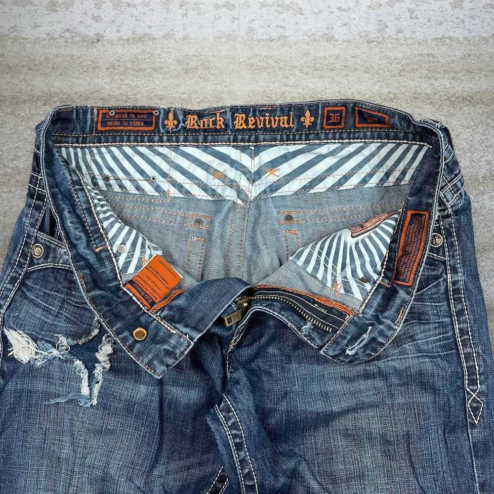 Vintage Rock Revival Jeans Flared Fit Bootcut Bel… - image 5