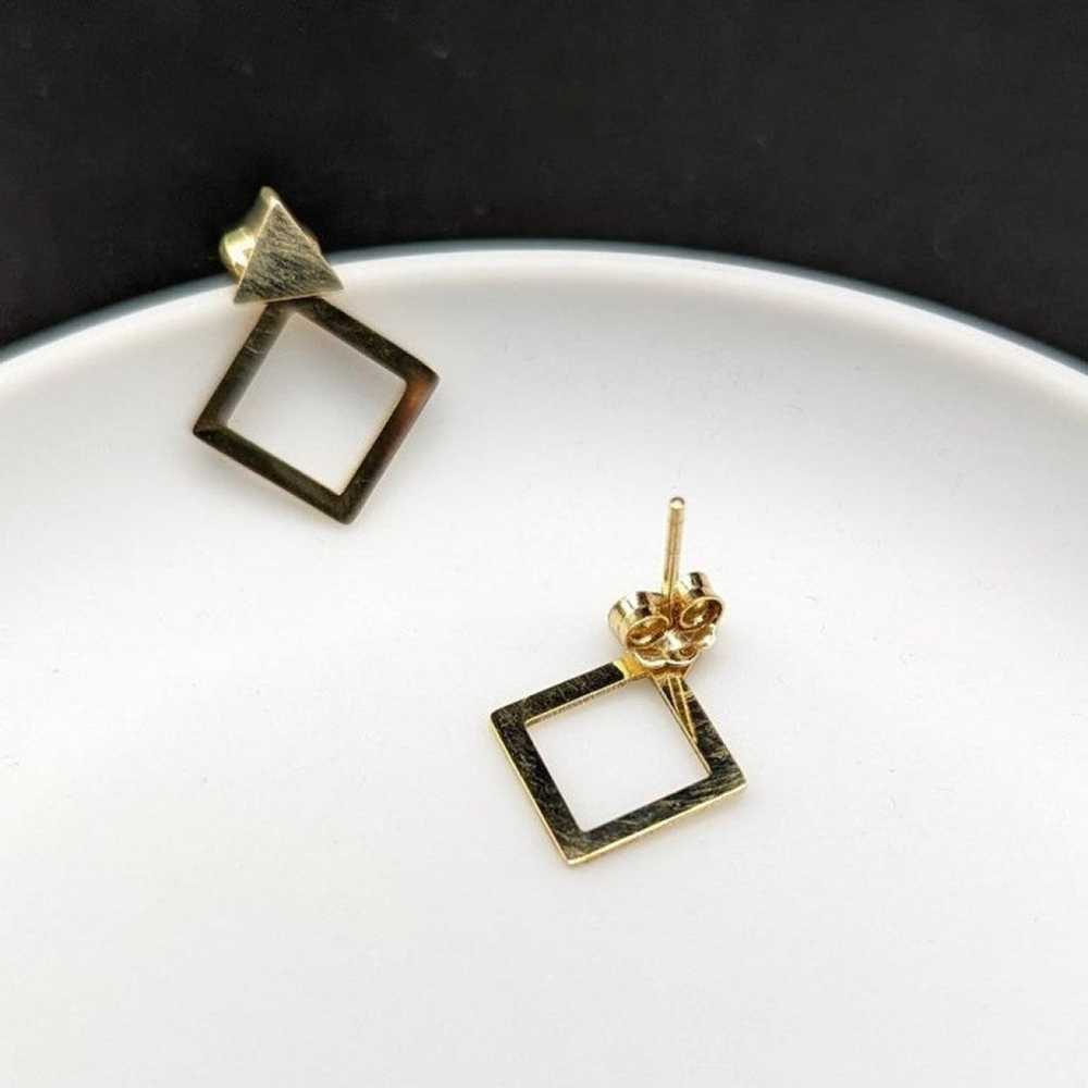 Non Signé / Unsigned Yellow gold earrings - image 4