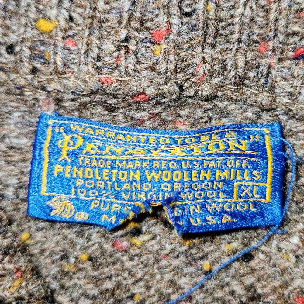Vintage Pendleton Sweater XL Wool Full Zip Cardig… - image 3