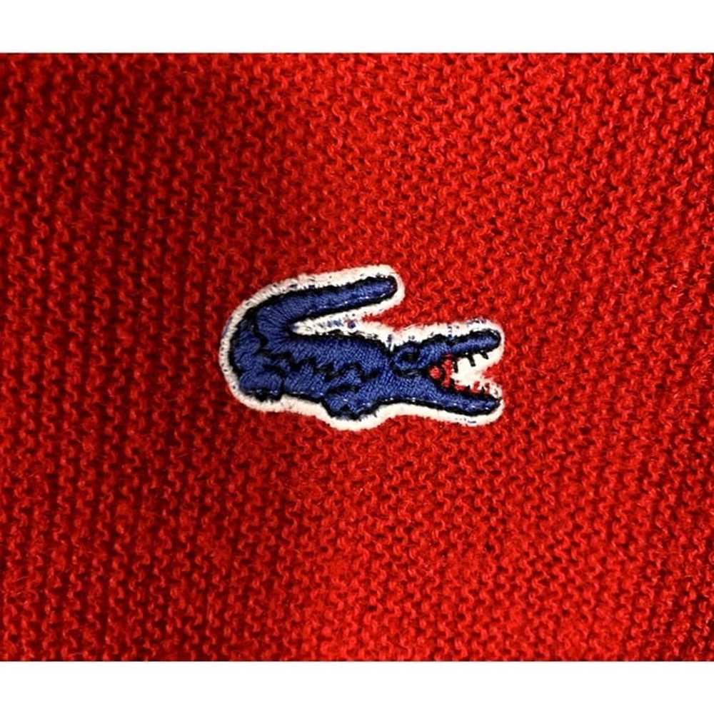 Vintage Lacoste Red Cardigan Sweater Size XL - image 3