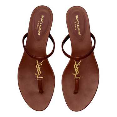 Saint Laurent Cassandra leather sandal - image 1