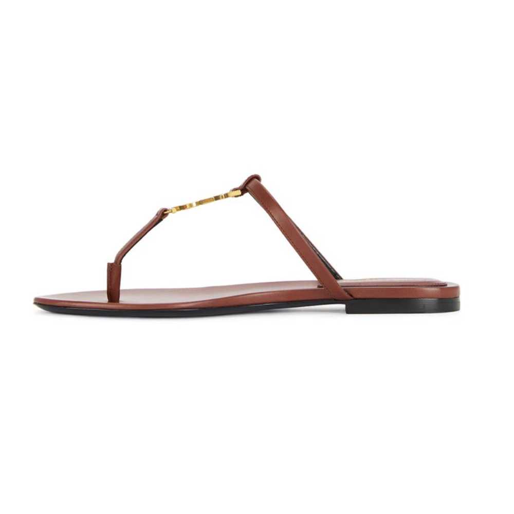 Saint Laurent Cassandra leather sandal - image 4