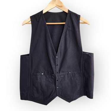 Vintage Handmade Retro Black Utility Vest XS - image 1