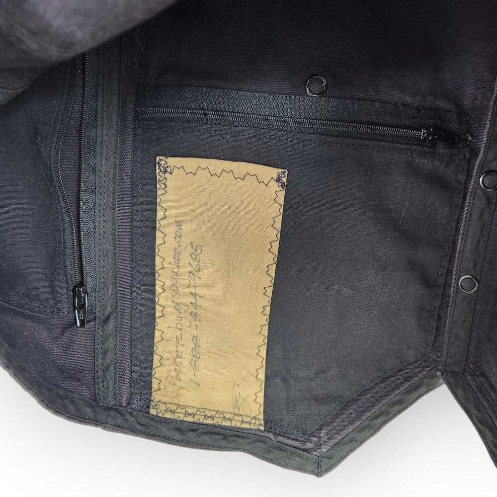 Vintage Handmade Retro Black Utility Vest XS - image 8