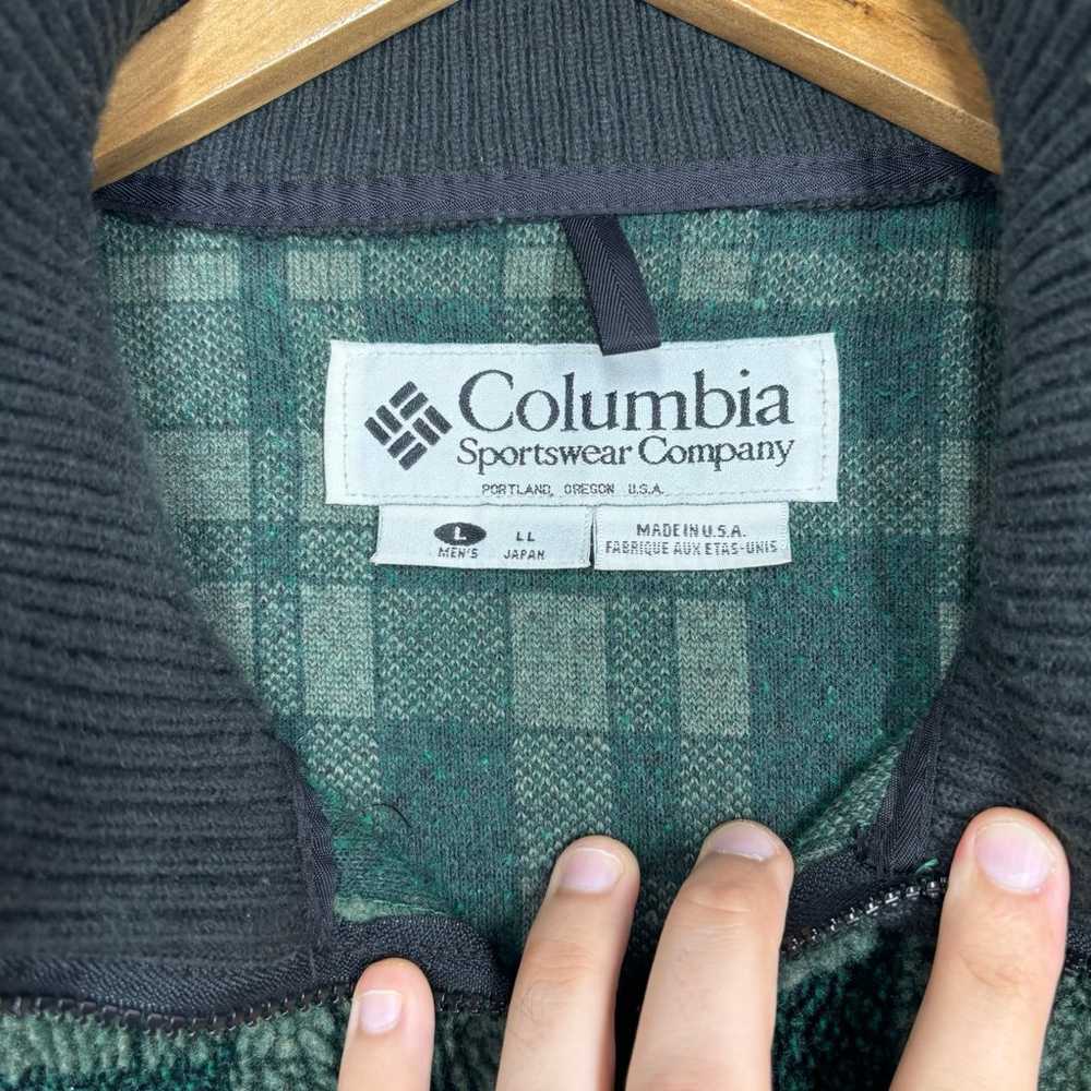 Vintage 90s Columbia Plaid Fleece Jacket - image 4