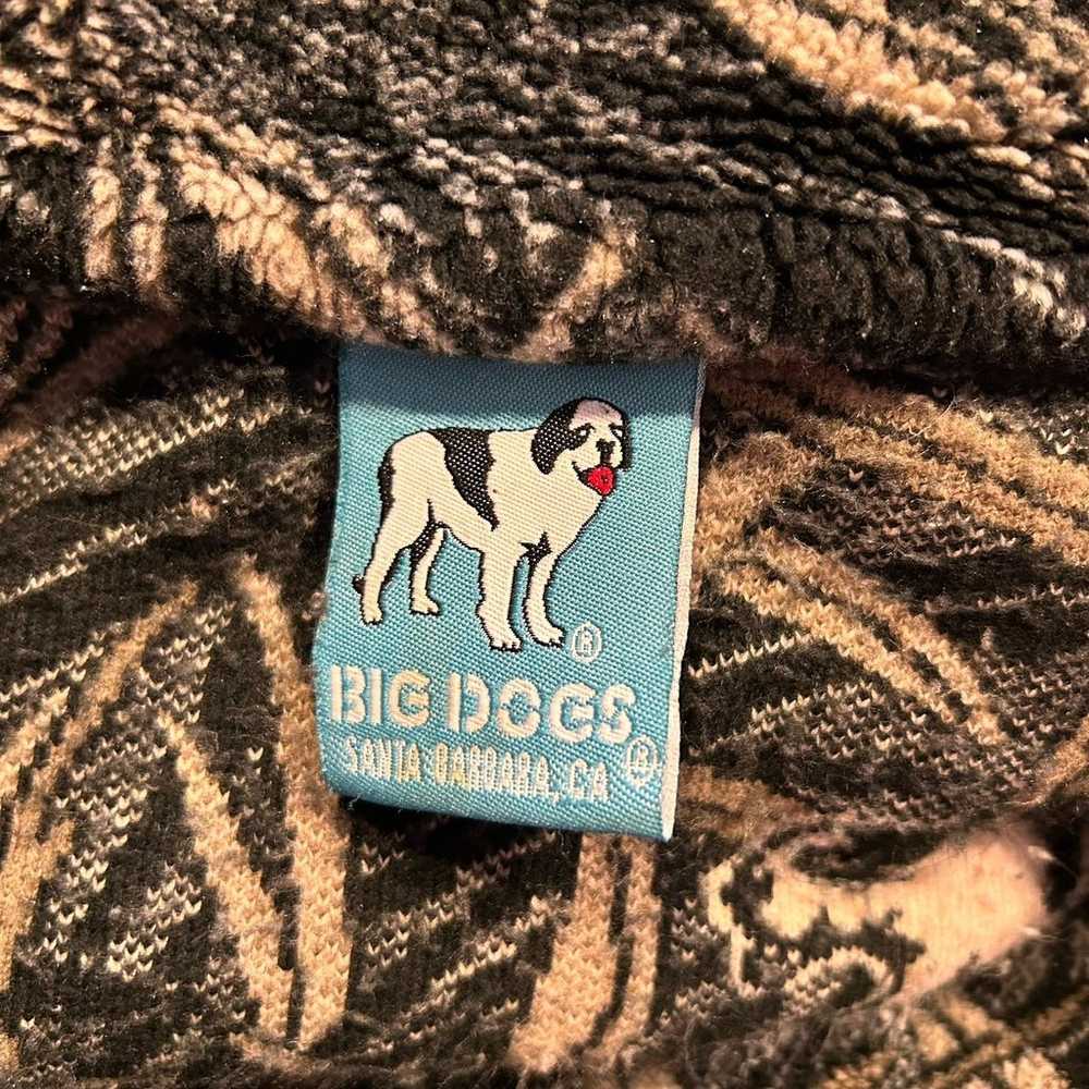 Vintage Big Dogs Fleece Zip Up Jacket Size Large - image 4