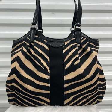 COACH Zebra Stripe Tote Shoulder Bag 24022