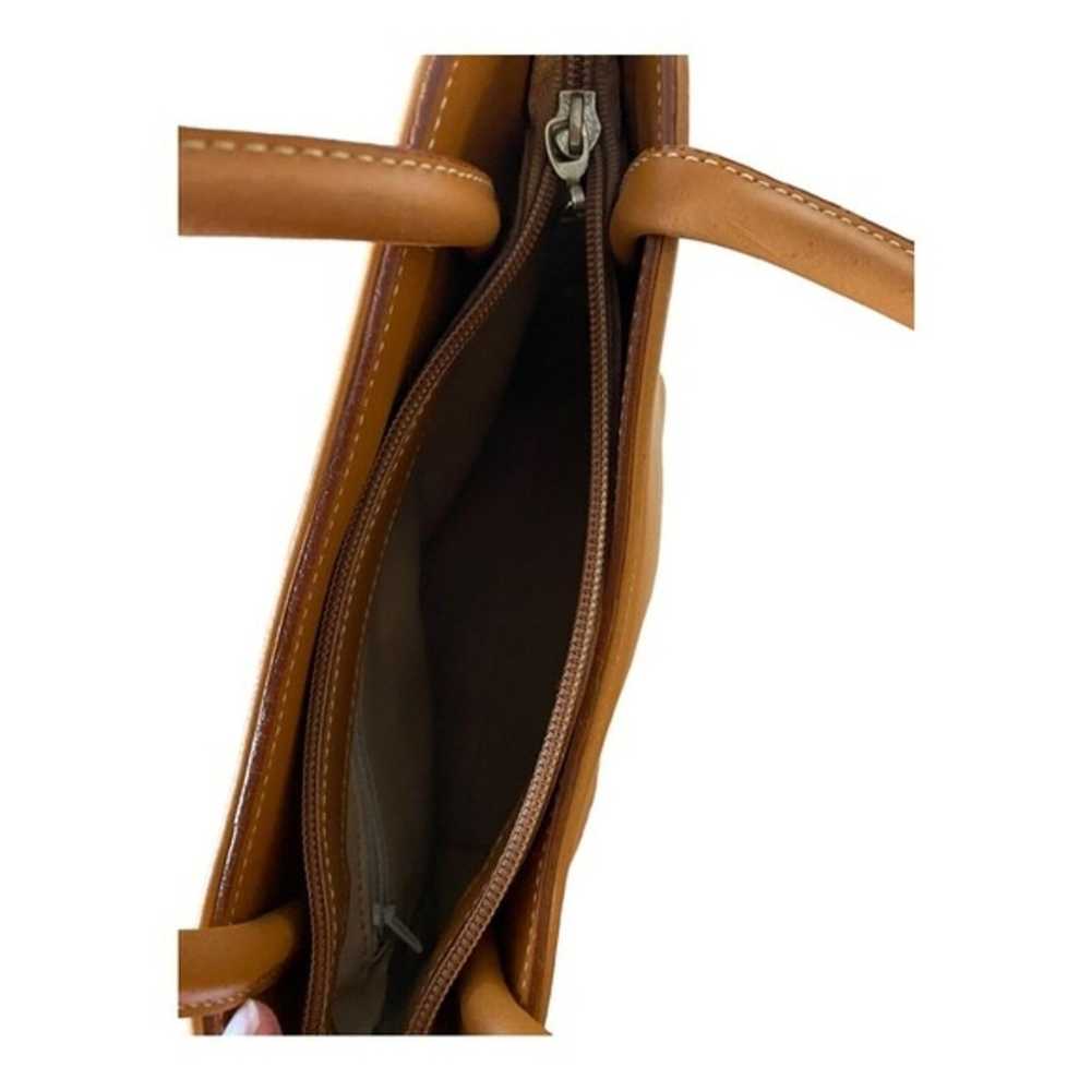 Concetta Pane Double Strap Tan Italian Leather Ha… - image 7