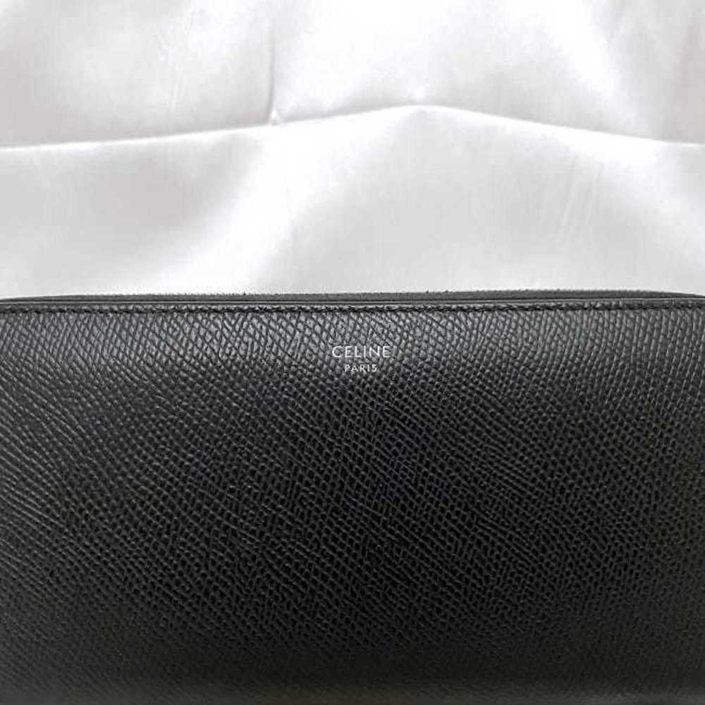 Celine Celine Round Long Wallet Black 10B553BEL.3… - image 4