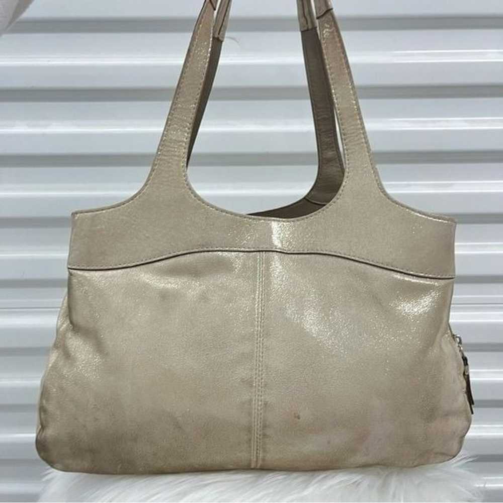 COACH Shimmer Champagne Leather Carryall Tote Gal… - image 4