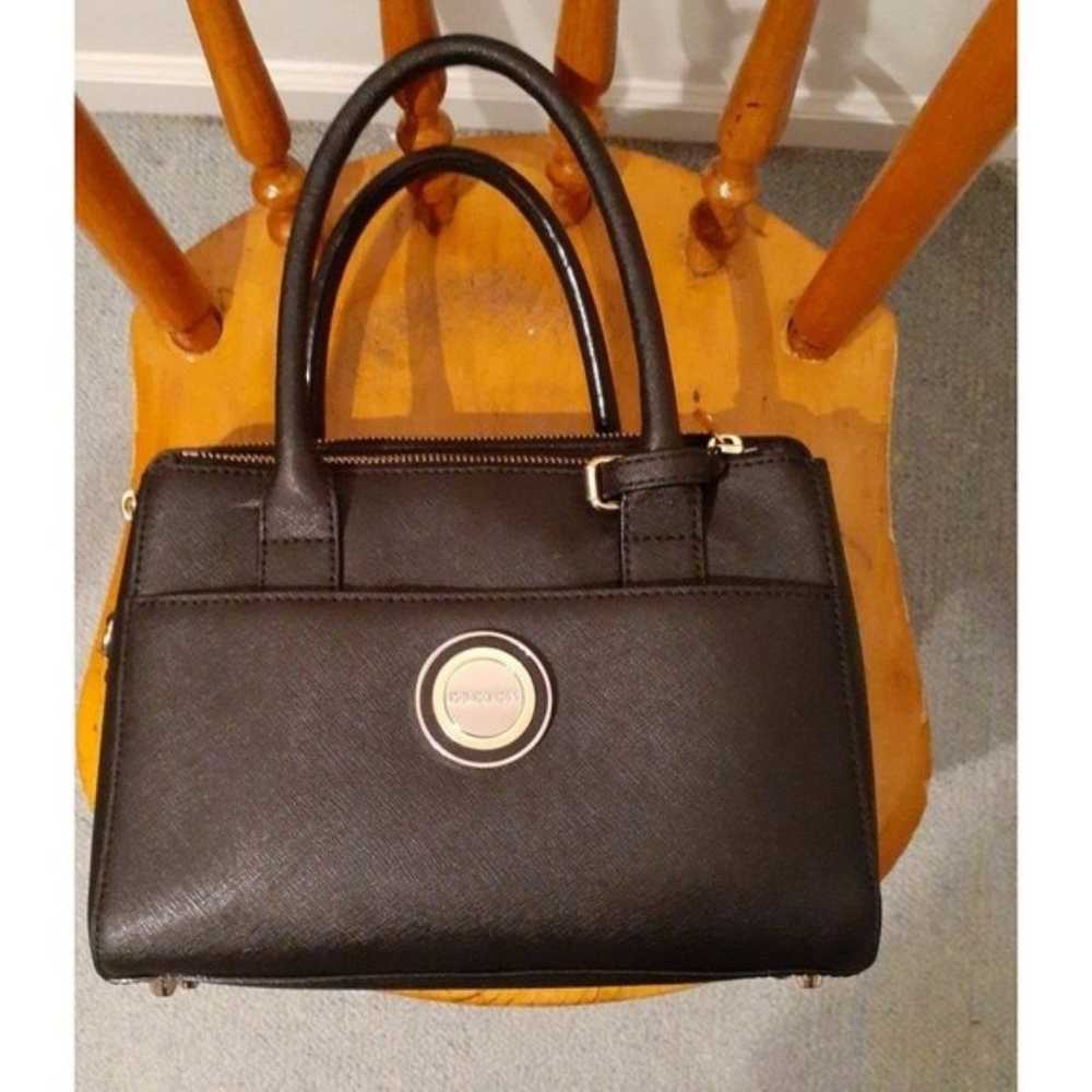 Oroton black saffiano leather handbag purse bag c… - image 2