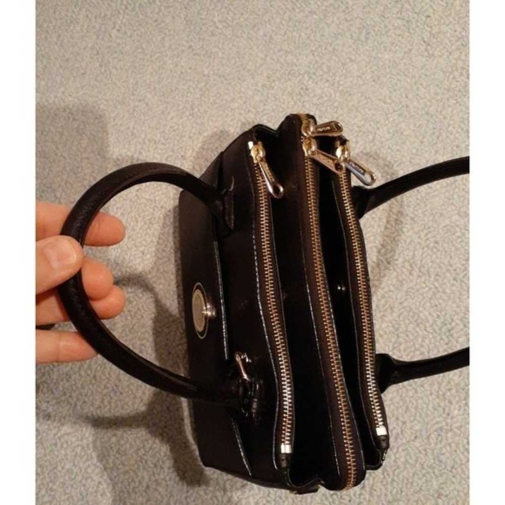 Oroton black saffiano leather handbag purse bag c… - image 5
