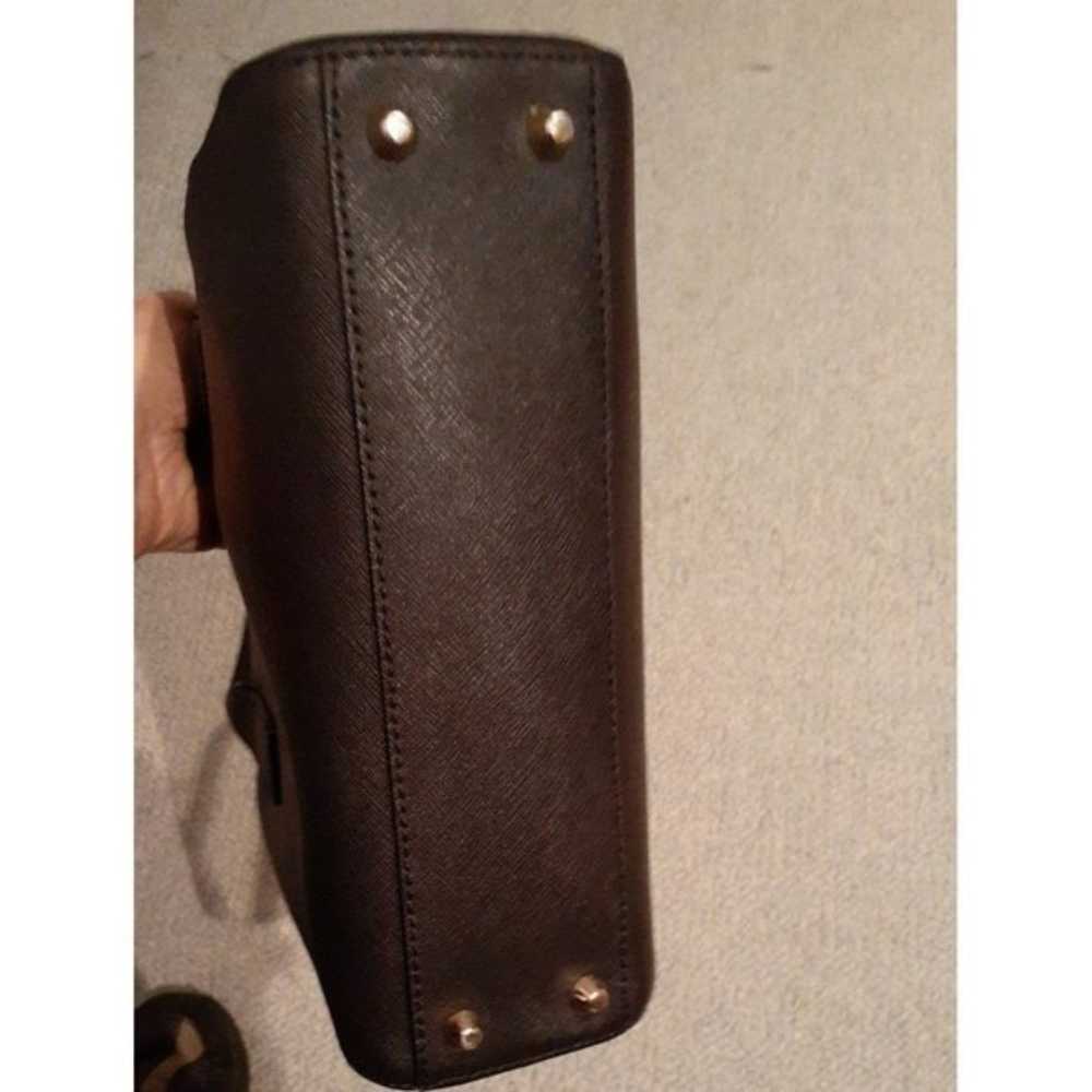 Oroton black saffiano leather handbag purse bag c… - image 9