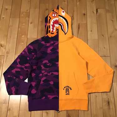 Bape BAPE Tiger shark full zip hoodie purple camo… - image 1