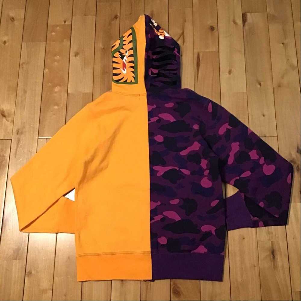 Bape BAPE Tiger shark full zip hoodie purple camo… - image 2