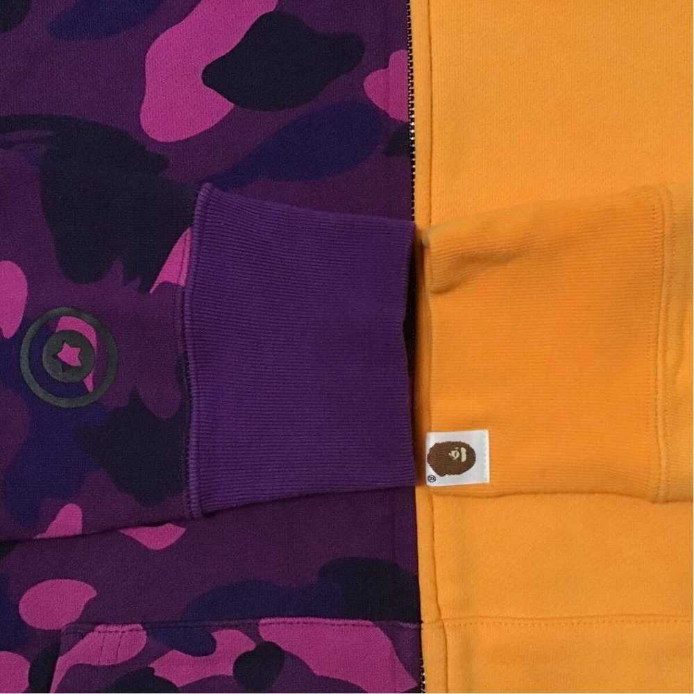 Bape BAPE Tiger shark full zip hoodie purple camo… - image 6