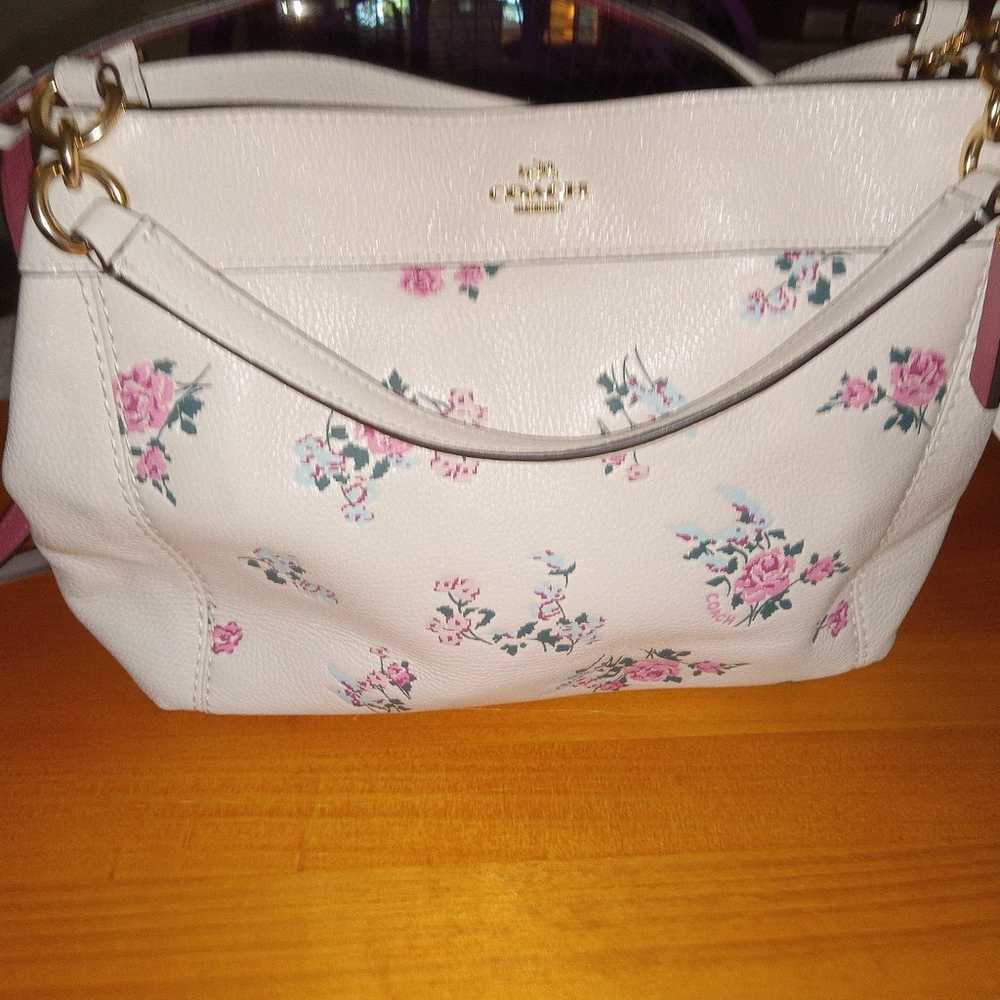 Very pretty Coach flower floral crossbody handbag… - image 1