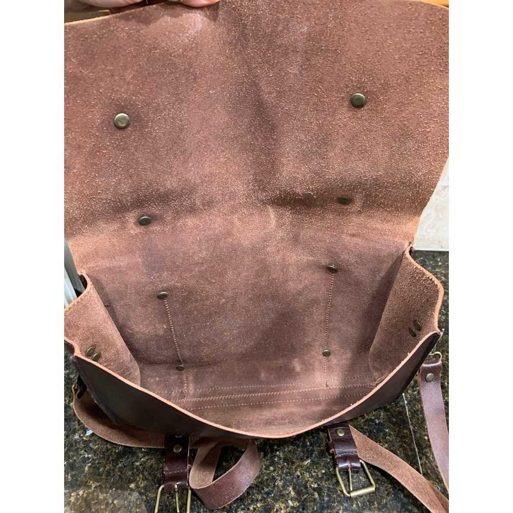 Vintage Leather Messenger Bag Purse - EUC - image 4