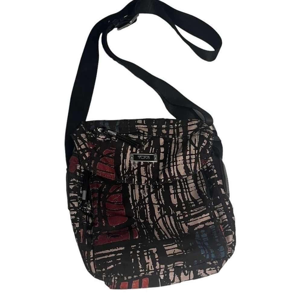 Tumi Modern Patterned Fabric Crossbody Bag Messen… - image 1