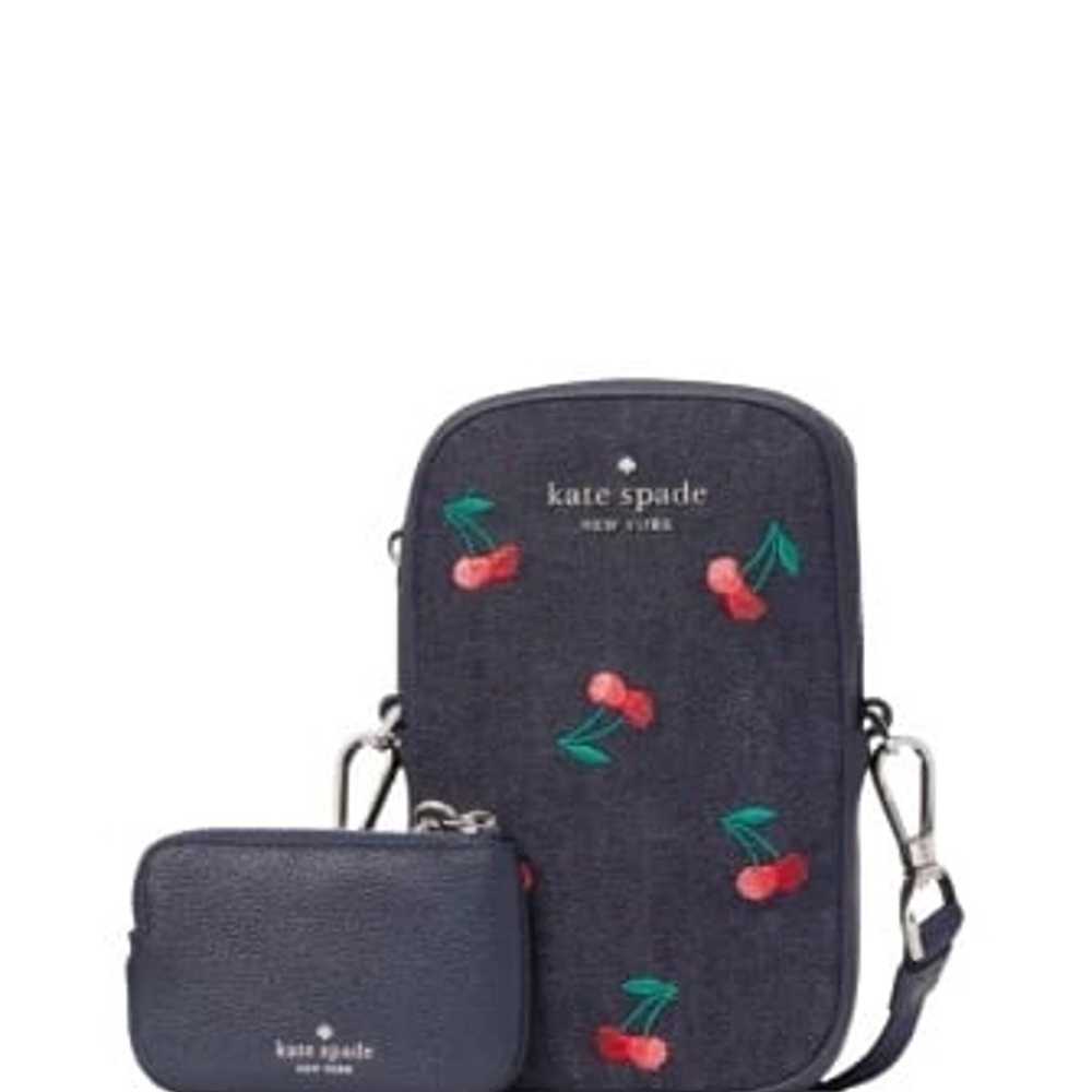 KATE SPADE NY ROSIE CHERRY EMBROIDERED NORTH SOUT… - image 1