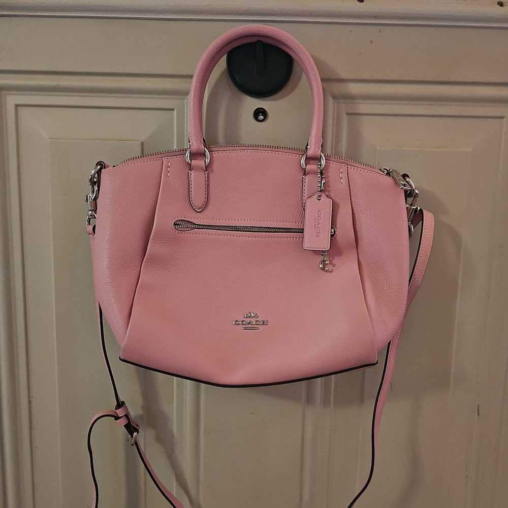 Pink Coach handbag purse shoulder strap - image 1
