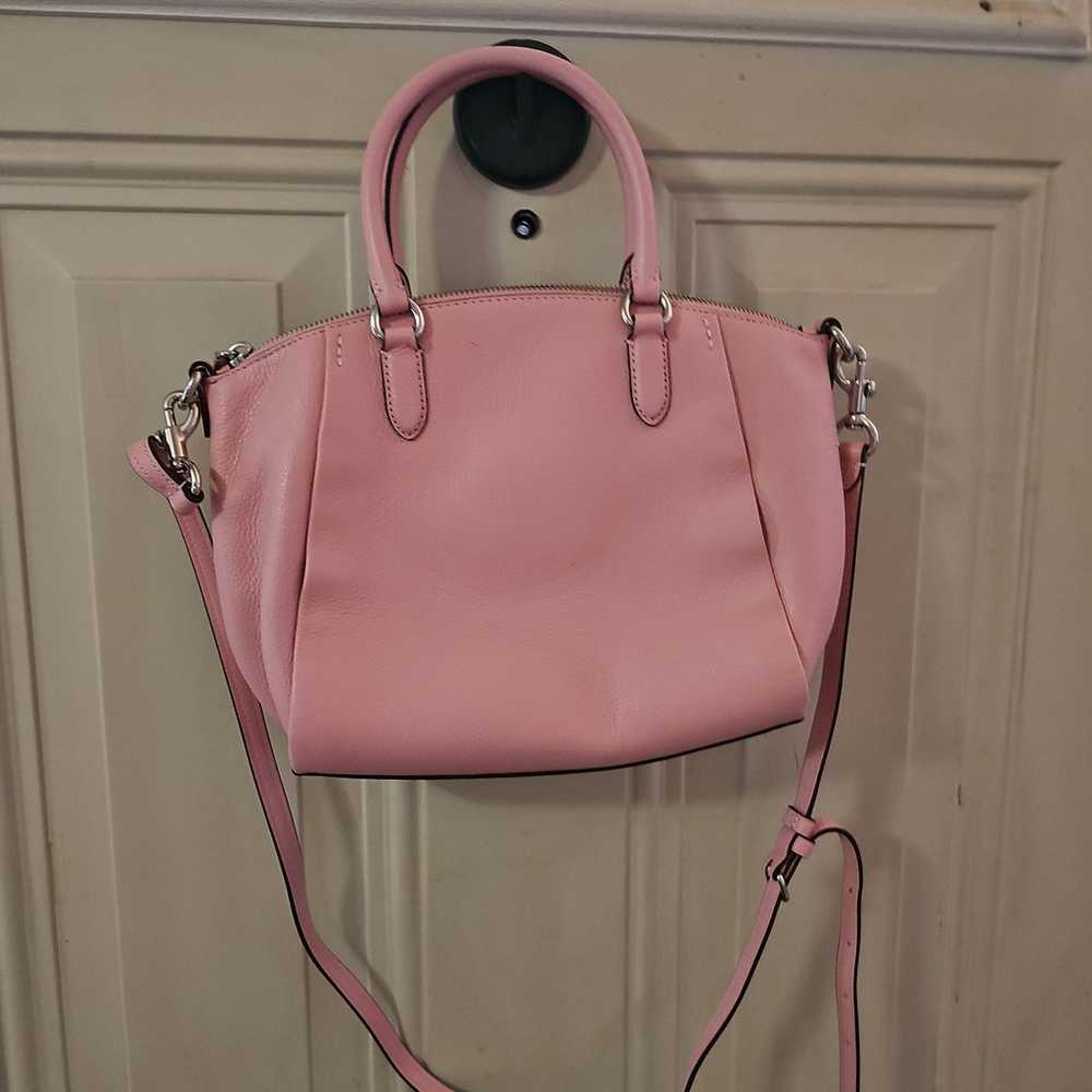 Pink Coach handbag purse shoulder strap - image 2