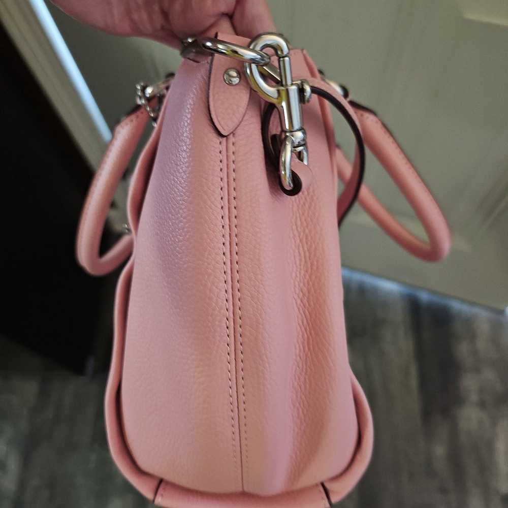 Pink Coach handbag purse shoulder strap - image 4