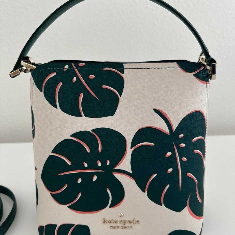 Kate Spade Darcy Monstera Leave Printed Small Buc… - image 2