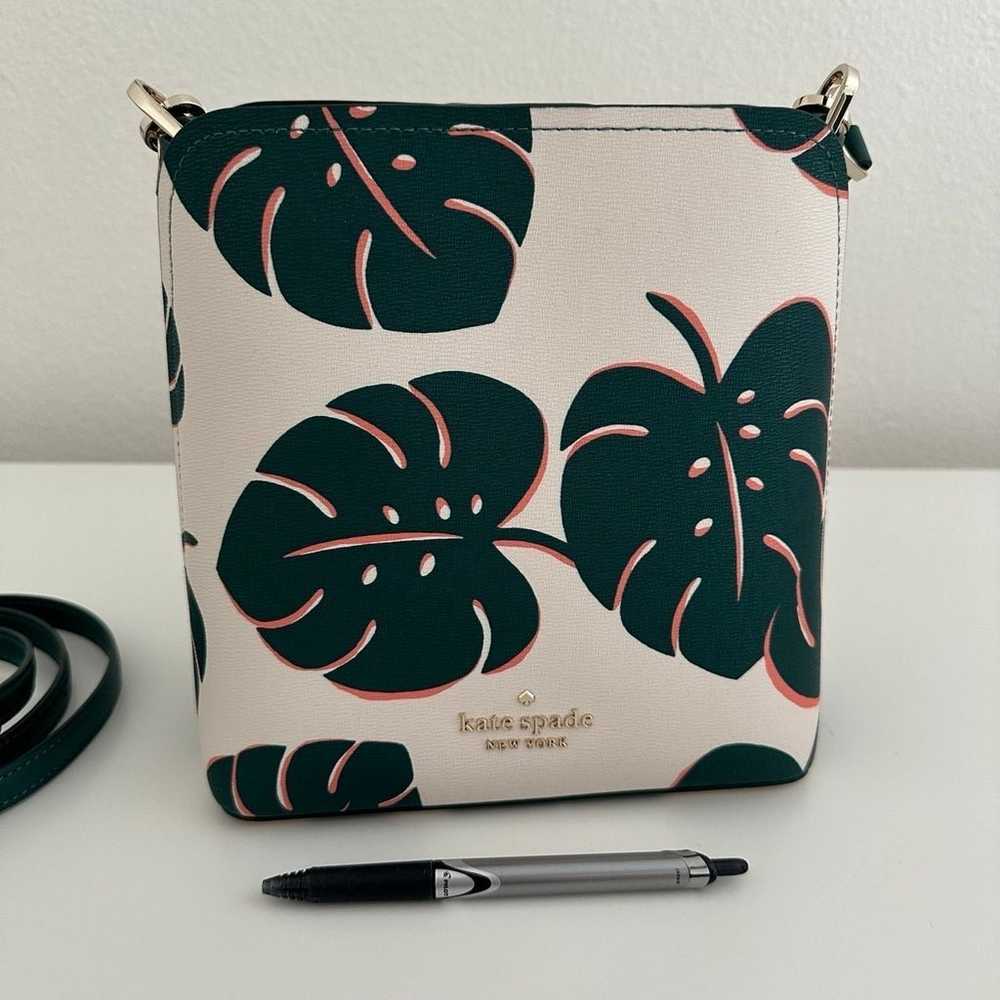 Kate Spade Darcy Monstera Leave Printed Small Buc… - image 8