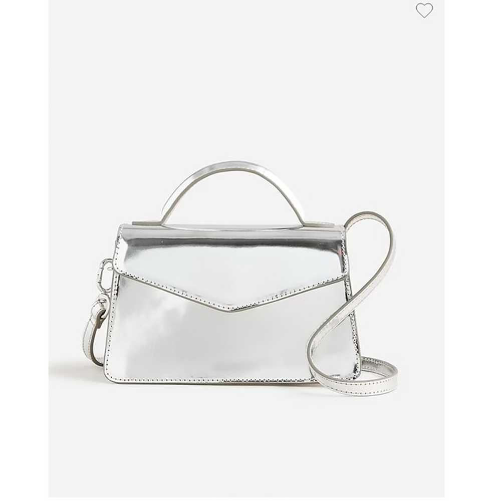 J.Crew $198 Gracie Top Handle bag Metallic Leathe… - image 1