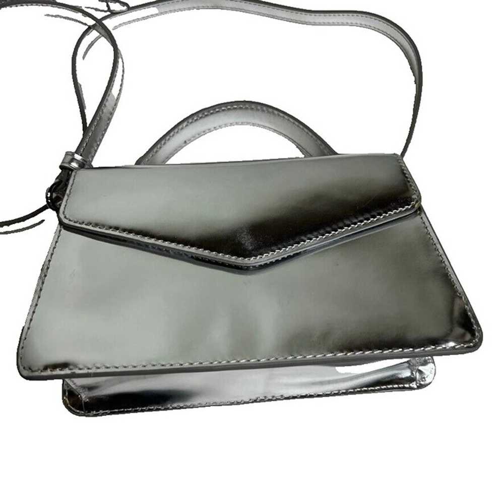 J.Crew $198 Gracie Top Handle bag Metallic Leathe… - image 2