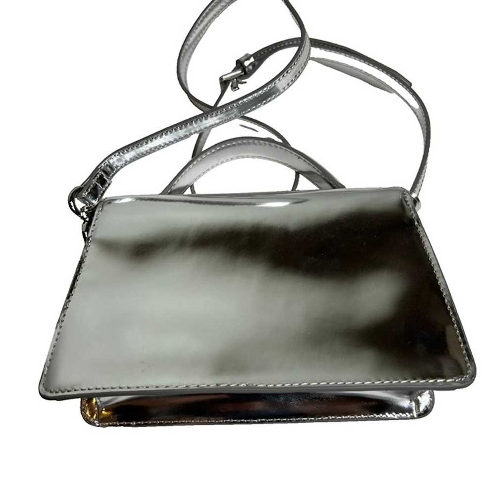 J.Crew $198 Gracie Top Handle bag Metallic Leathe… - image 4