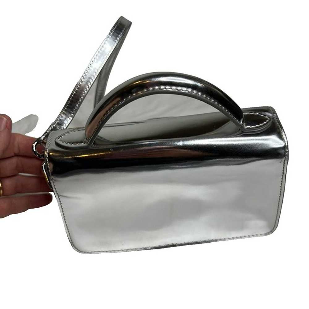 J.Crew $198 Gracie Top Handle bag Metallic Leathe… - image 5