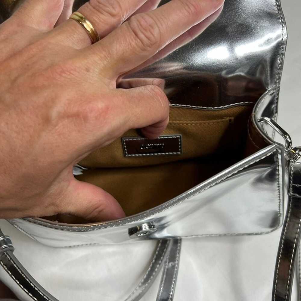 J.Crew $198 Gracie Top Handle bag Metallic Leathe… - image 8