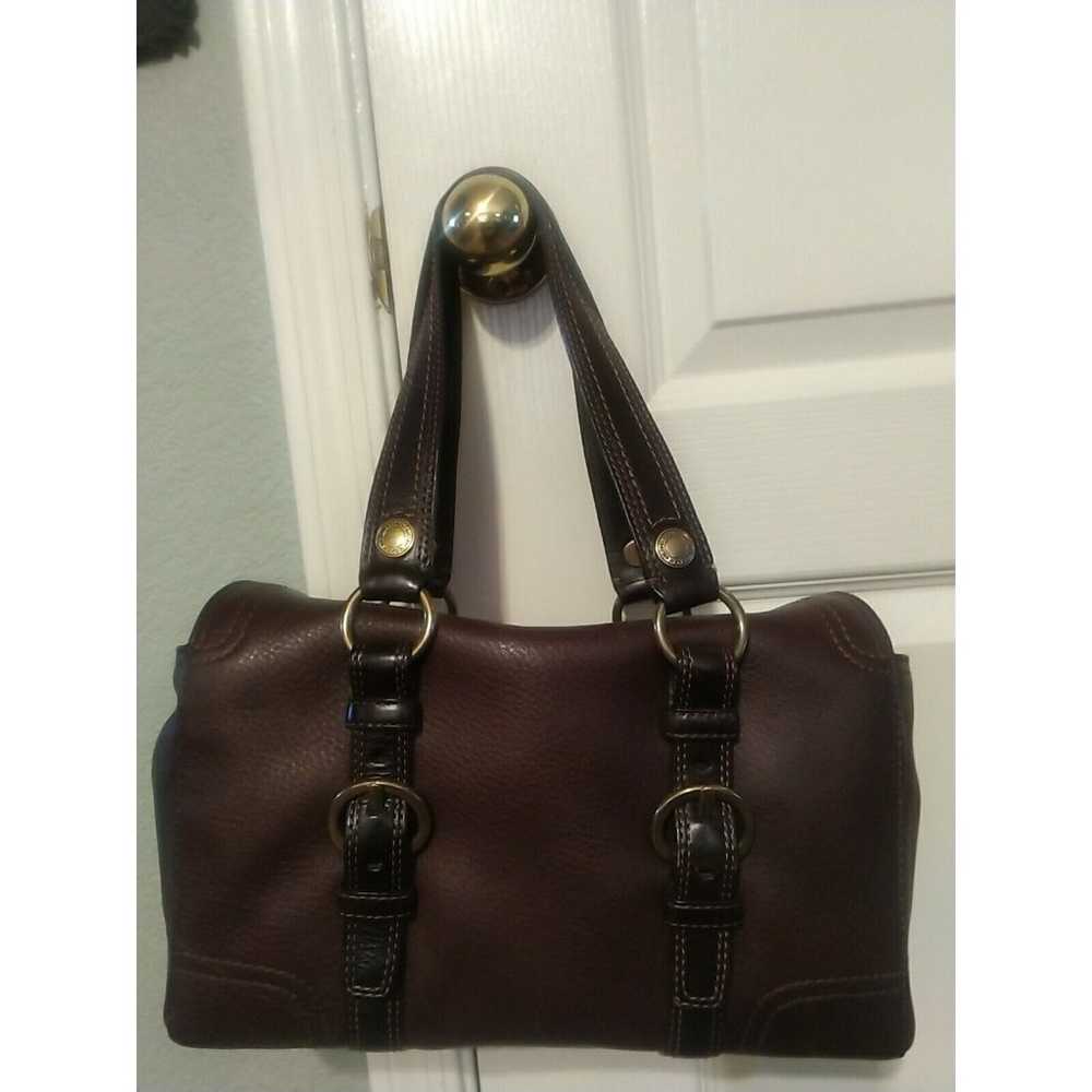 Coach Chelsea Brown Pebble Leather Satchel Tote S… - image 3