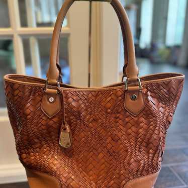 Cole Haan Genevieve Woven Leather Tote