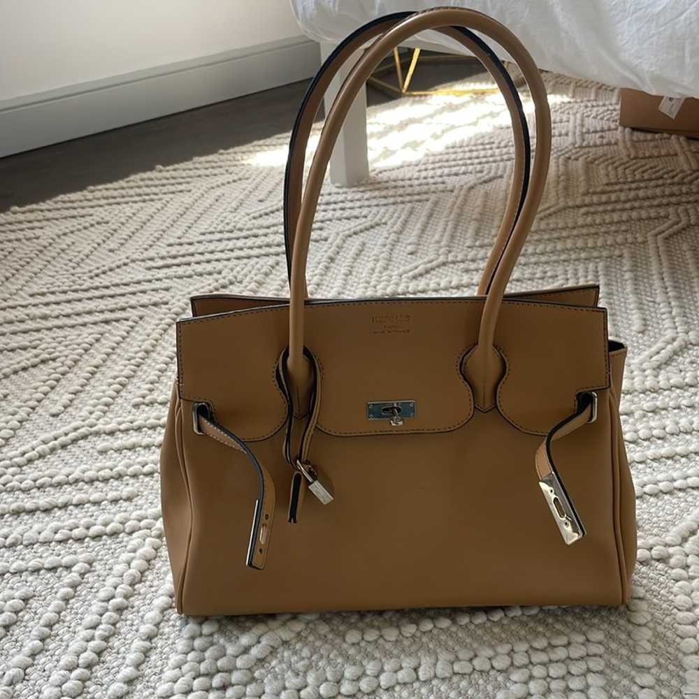 Kelly Style Camel Leather Bag - image 3