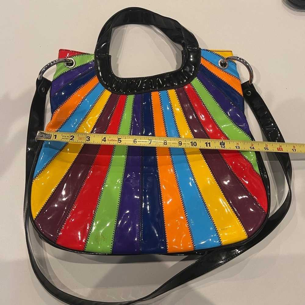 Braccialini multicolor patent leather handbag wit… - image 2