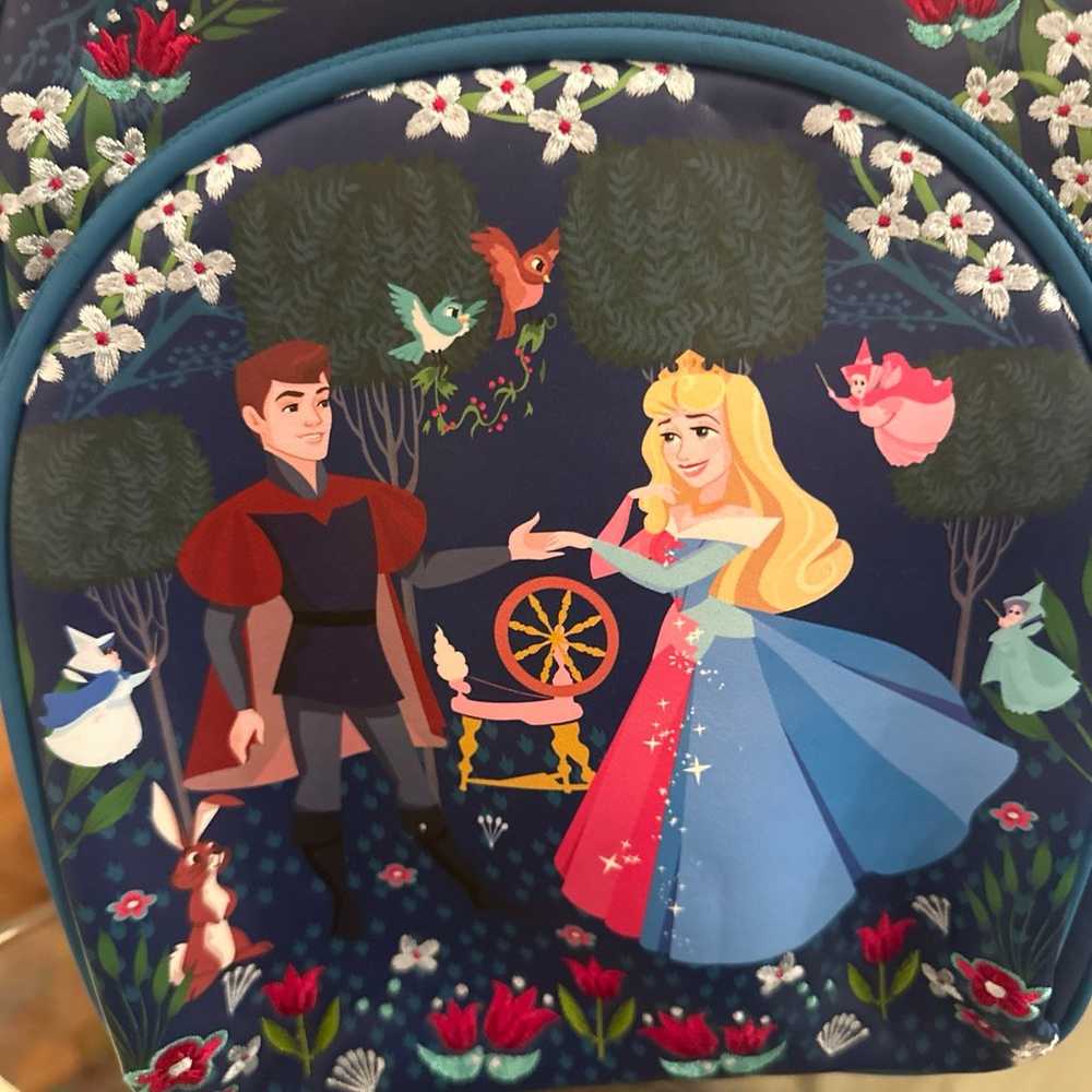 Loungefly sleeping beauty backpack and wallet - image 2