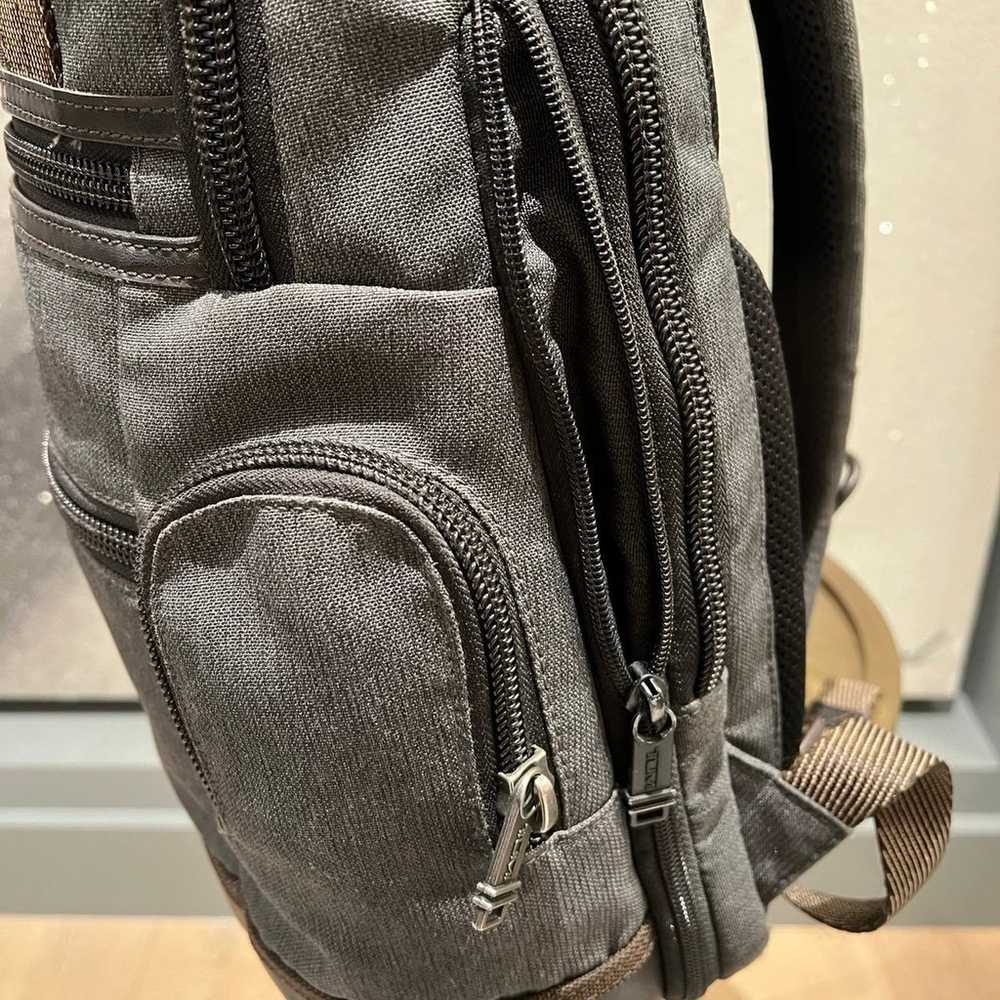 Grey Tumi Backpack with Brown Leather Details ~ U… - image 6