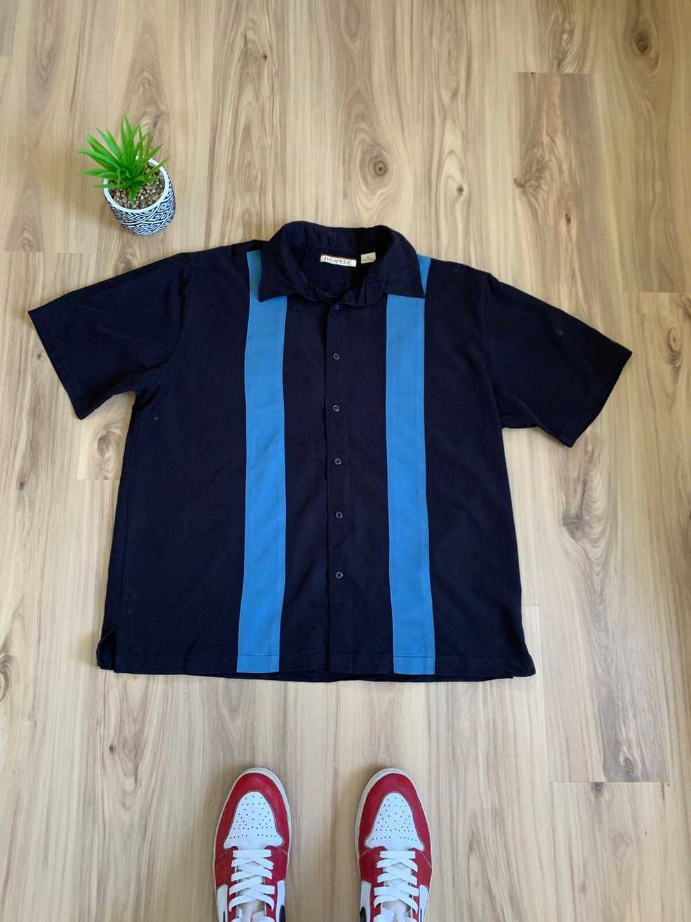 Hawaiian Shirt × Streetwear × Vintage Striped Cam… - image 1