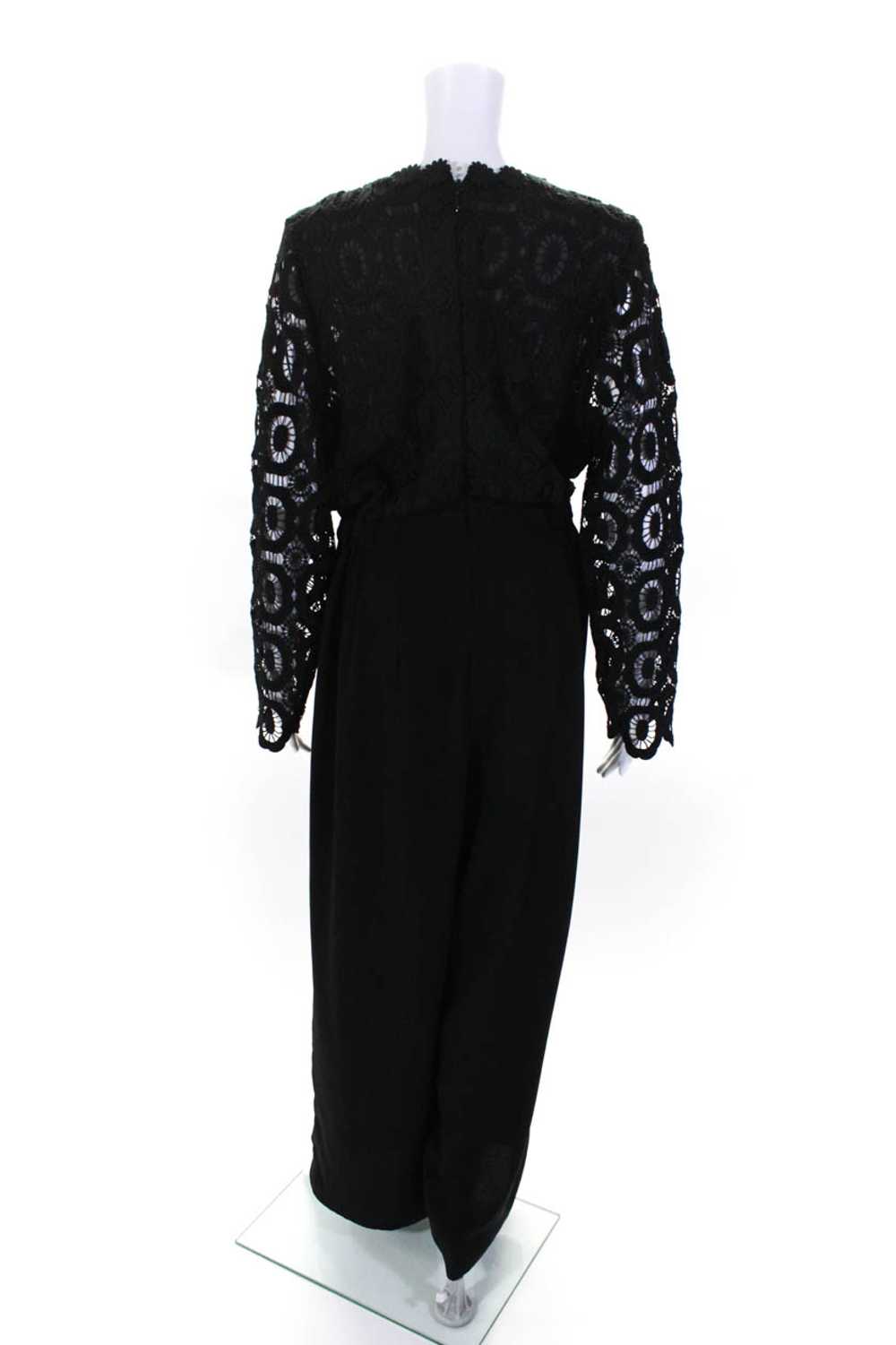 Eloquii Womens Lace Long Sleeve Crepe Zip Up Wide… - image 3