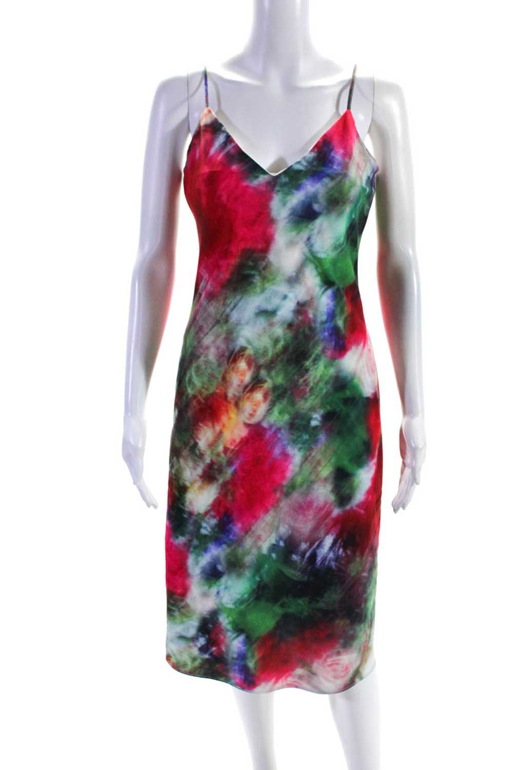 Adam Lippes Collective Womens Floral Silk Slip Dr… - image 1