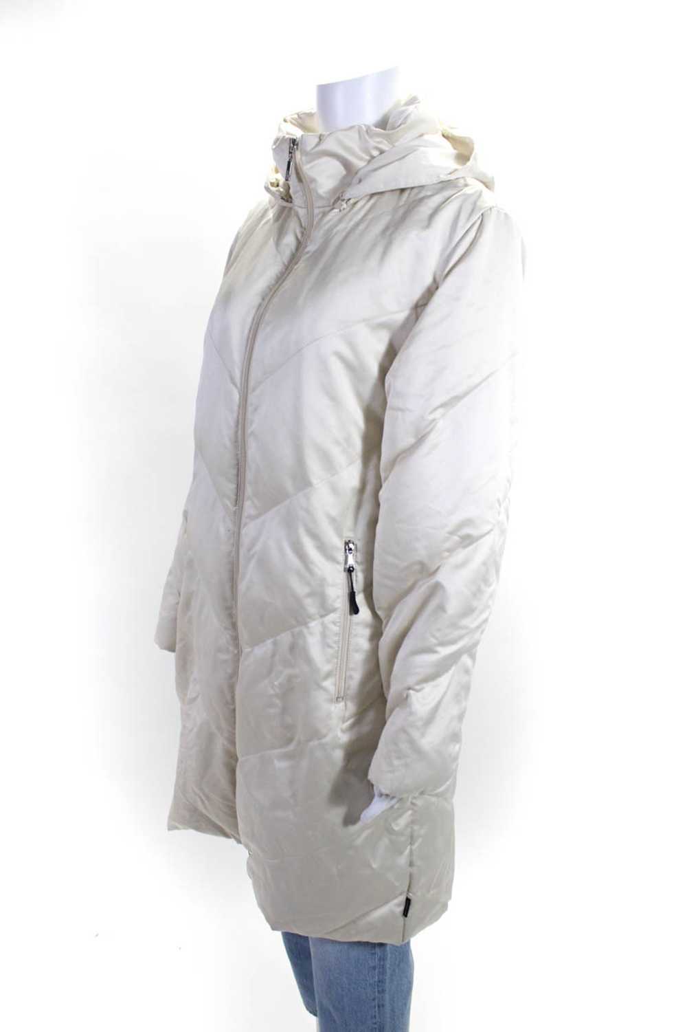 Moncler Womens Stripe Zipped Long Sleeve Hooded Q… - image 2
