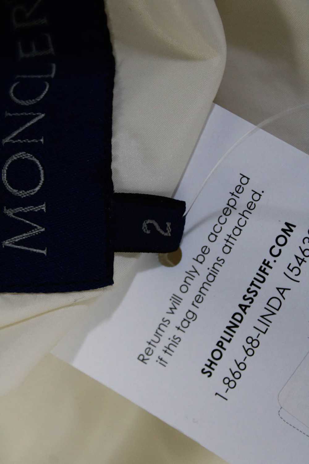 Moncler Womens Stripe Zipped Long Sleeve Hooded Q… - image 8